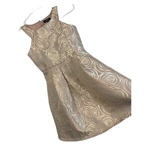 Girls Youth Zunie Pink Jacquard Dress Fit & Flare Size 7 Metallic NWOT 7113